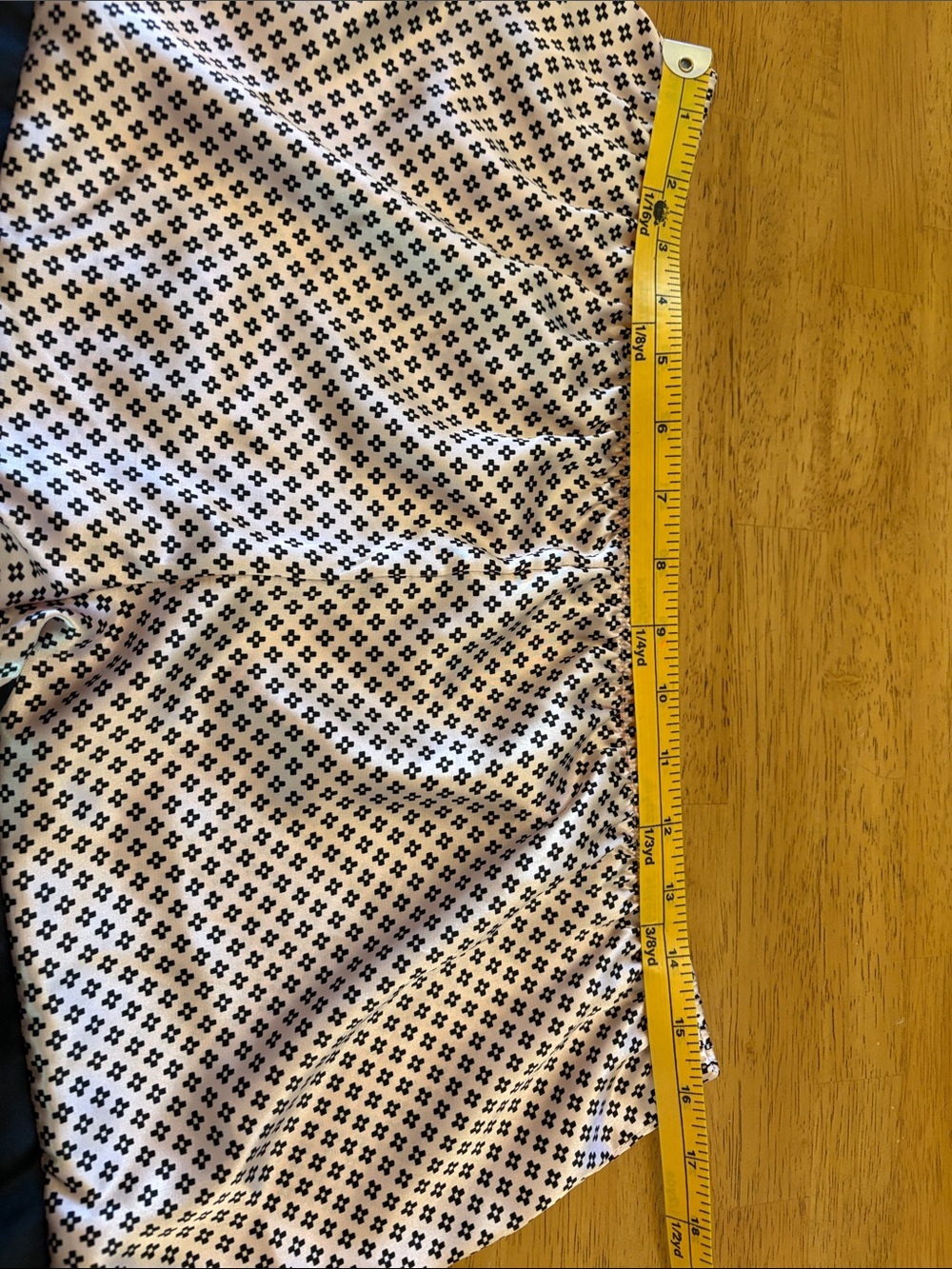 Linea Donatella Cream and Black Geometric Two-Piece Pajama Set - Picture 7 of 9